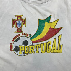 Vintage 2010 South Africa World Cup Portugal T Shirt Mens XL White Soccer Tee