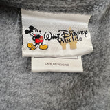 Vintage 90s Walt Disney World Mickey Mouse Fleece Mens Large Gray Jacket