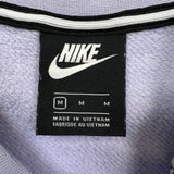 Nike Sportswear Sweatshirt Womens Medium Purple Swoosh Graphic Pullover Crewneck