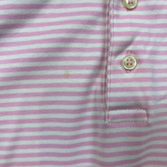 Polo Ralph Lauren Shirt Mens Large Pink Pima Soft Touch Pony Stripe Short Sleeve