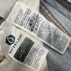 Levi's 501 Jeans Womens 24x30 Blue Original Fit Straight Distressed Light Wash Pants