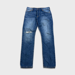 Levi's 501 Jeans Mens 32x31 Blue Original Fit Straight Distress Medium Wash Denim Pants
