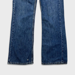 Vintage 90s Tommy Hilfiger Jeans Womens 28x32 Blue Straight Flare Leg Medium Wash Denim Pants