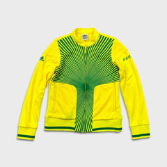 2010 Adidas Brazil Track Jacket Mens Medium Yellow South Africa FIFA World Cup