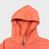 Lululemon Scuba Oversized 1/2 Zip Hoodie Womens XS Orange Hooded Sweater