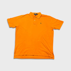 Vintage 90s Polo Ralph Lauren Shirt Mens XL Orange Pony Short Sleeve