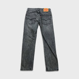 Levi's 502 Jeans Mens 30x30 Black Regular Taper Fit Faded Stone Wash Denim Pants