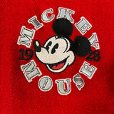 Vintage 90s Disney Mickey Mouse Jacket Mens Medium Red Varsity Letterman