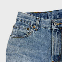 Levi's 505 Jean Mens 28x30 Blue Regular Straight Leg Light Wash Distressed Denim Pants