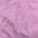Adidas Originals Sweatshirt Womens Large Pink Cropped Center Trefoil Pullover