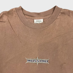 Vintage 90s Mossimo T Shirt Mens Medium Brown Faded Single Stitch Distressed Tee