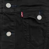 Levi's Type III Jean Jacket Mens Large Black Denim Western Trucker Button Up