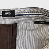 Hugo Boss Rice Slim Fit Pants Mens 32x32 Brown Stretch Corduroy Casual Trouser