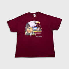 Vintage Y2K New Mexico T Shirt Mens XL Red Eagle Native American Graphic Tee