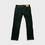 Levi's 502 Pants Mens 34x31 Green Corduroy Tapered Stretch Regular Fit Mid Rise