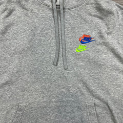Nike Sportswear Hoodie Mens Large Gray Multi Swoosh Pullover Sweater