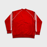 Adidas Original Track Top Mens XL Red 3 Stripe Trefoil Full Zip Tracksuit