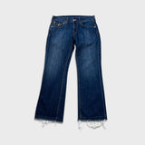 True Religion Jeans Mens 32x31 Blue Bootcut Medium Wash Distressed USA Denim Pants