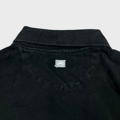 Vintage Y2K Ecko Unltd Polo Shirt Mens Medium Black Rhino Casual Preppy Short Sleeve