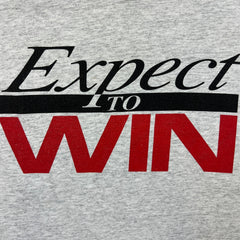 Vintage 90s Expect to Win T Shirt Mens Medium Gray Single Stitched Tee