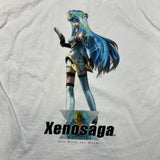 Vintage 2003 Namco Xenosaga T Shirt Mens XL White Episode 1 KOS-MOS Der Wille zur Macht Video Game Tee
