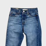 Levi's Wedgie Jeans Womens 25x27 Blue Slim Tapered Leg High Rise Medium Wash Pants