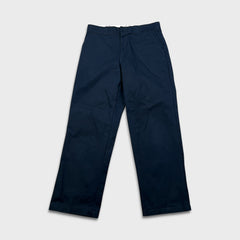 Dickies Pants Mens 34x32 Blue Loose Fit Workwear Baggy Casual Chino Trousers