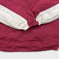 Vintage Y2K Reebok Washington Redskins Heavy Jacket Mens Medium White 1/4 Zip NFL Football