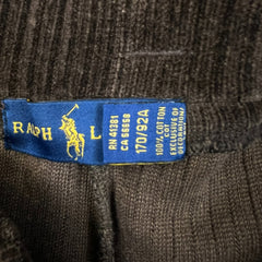 Polo Ralph Lauren Sweatpants Mens Large Brown Pony Straight Leg Corduroy Jogger