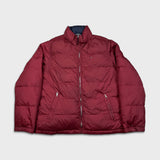 Tommy Hilfiger Jacket Mens Medium Red Reversible Down Puffer Heavy Coat