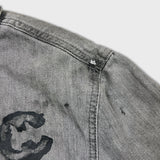 Levi's Denim Jacket Mens Medium Gray Type III Light Wash Western Trucker