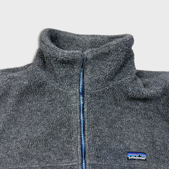 Vintage 90s Patagonia Fleece Mens Large Gray USA Full Zip Synchilla Jacket