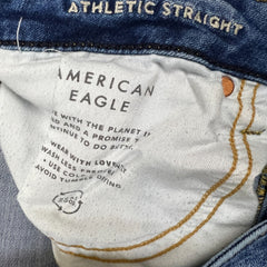 American Eagle Jeans Mens 33x32 Blue Airflex + Athletic Straight Medium Wash Denim Pants