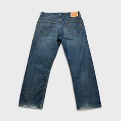 Levi's 505 Jeans Mens 34x30 Blue Regular Fit Straight Leg Dark Wash Denim Pants