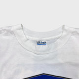 Vintage Y2K Fleer SkyBox Trading Cards T Shirt Mens XL White Double Sided Promo Tee