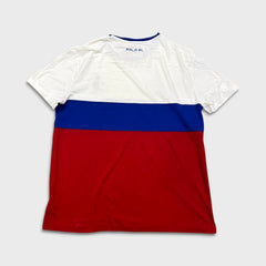 Polo Ralph Lauren Russia T Shirt Mens Medium White RUS Crest Patch Tee