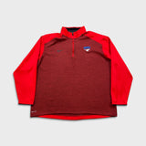Nike Dri Fit SMU Mustangs  1/4 Zip Sweatshirt Mens 3XL Red Southern Methodist Football University Pullover