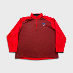 Nike Dri Fit SMU Mustangs  1/4 Zip Sweatshirt Mens 3XL Red Southern Methodist Football University Pullover