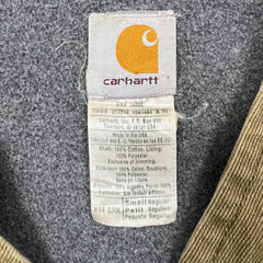Vintage 90s Carhartt Vest Jacket Mens Small Beige Distressed Workwear USA Canvas