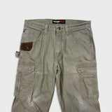 Vintage Y2K Wrangler Riggs Pants Mens 34x28 Gray Ripstop Carpenter Double Knee Cargo