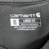 Carhartt T Shirt Mens XL Black Loose Fit Workwear Faded Short Sleeve Pocket Tee