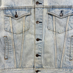 Vintage 90s Hard Rock Cafe Denim Jacket Mens Small Blue Save The Planet Orlando Distressed Trucker