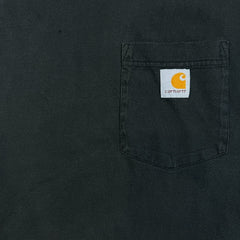 Vintage Carhartt T Shirt Mens XL Black Workwear Faded Short Sleeve Pocket Tee