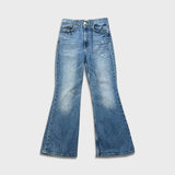 Levi's x Deepika Padukone Jeans Women 28x27 Blue Flare Leg Medium Wash Denim Pants