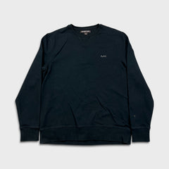 Michael Kors Sweatshirt Mens Large Black Embroidered MK Logo Pullover Sweater