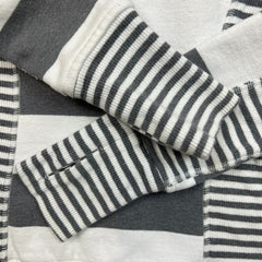 Lululemon Scuba Hoodie Womens Size 2 White Full Zip Striped Hooded Sweater