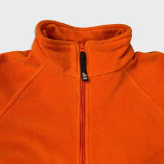 Vinatge Y2K Nike Sportswear Fleece Mens Large Orange Swoosh 1/4 Zip Outdoor Pullover Jacket