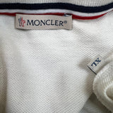 Moncler Maglia Polo Shirt Manica Corta Mens Small White Pique Short Sleeve