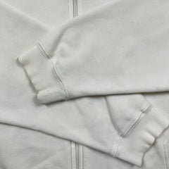 Vintage Y2K Nike Sportswear Sweatshirt Mens 2XL White Swoosh Full Zip Sweater