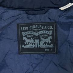 Levi's Vest Mens Large Blue Button Up Puffer Outdoor Lightweight Jacket